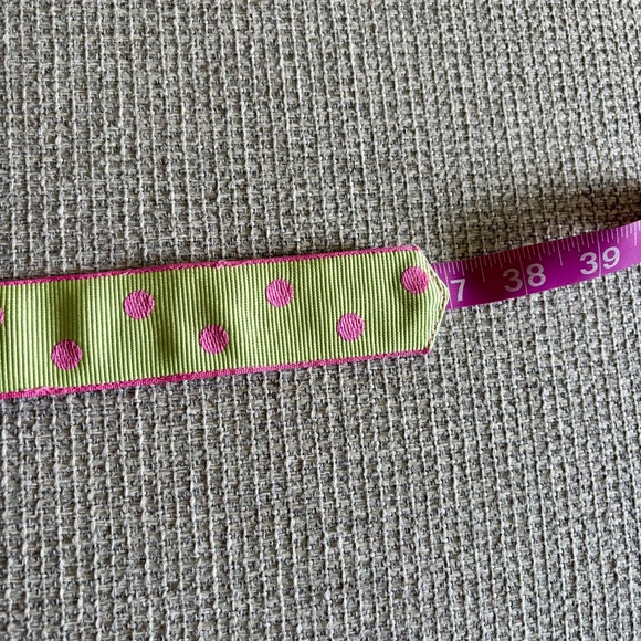 J. McLaughlin D-ring Polka Dot Grosgrain Ribbon Belt - Size Small - Picture 5 of 6